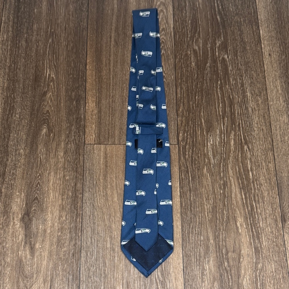NFL Blue and White Men's Tie - Picture 5 of 5